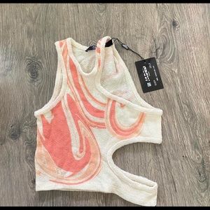 Jaded London swirl mesh top